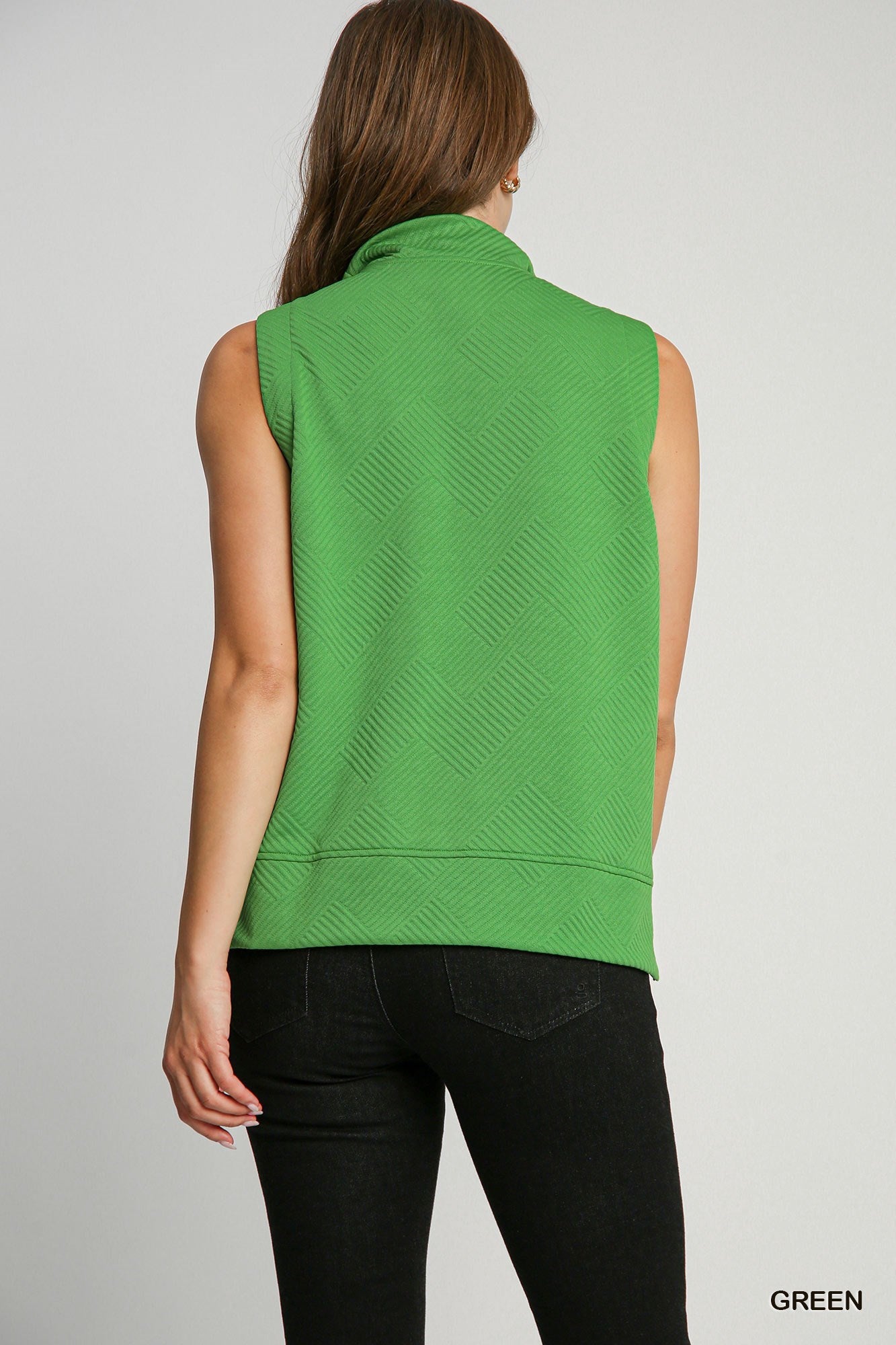 Sleeveless Half Zip Top