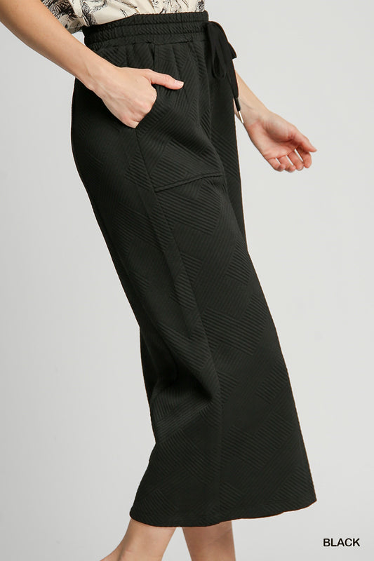 Front Tie Lightweight Jacquard Pant