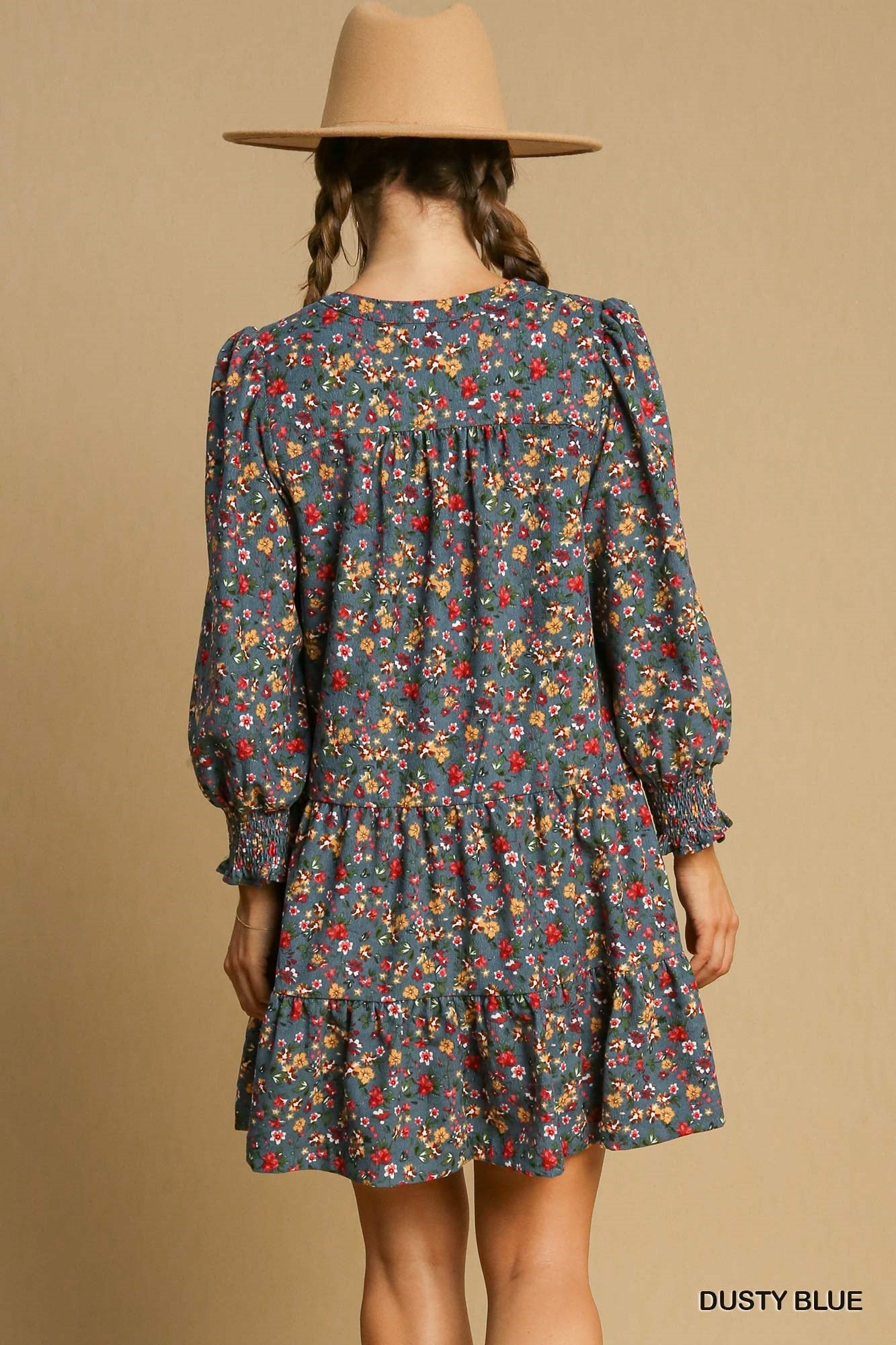 Floral Corduroy Dress