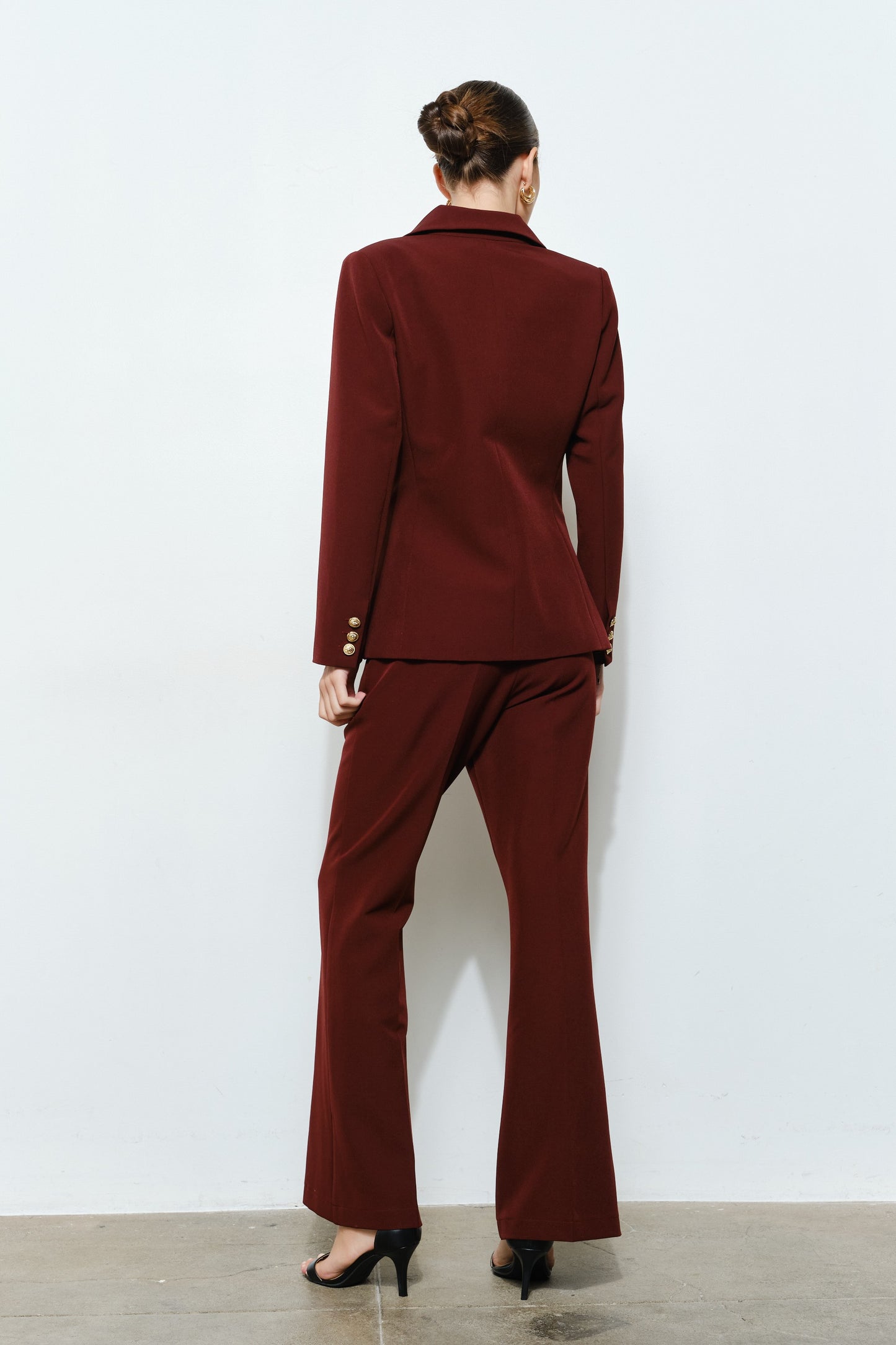 Finny High-waisted Flared Tailored Pants