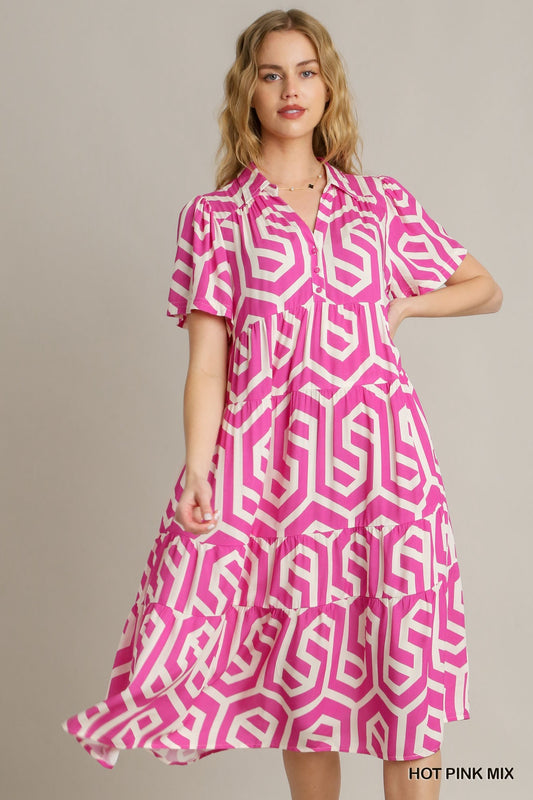 Geometric Midi Dress