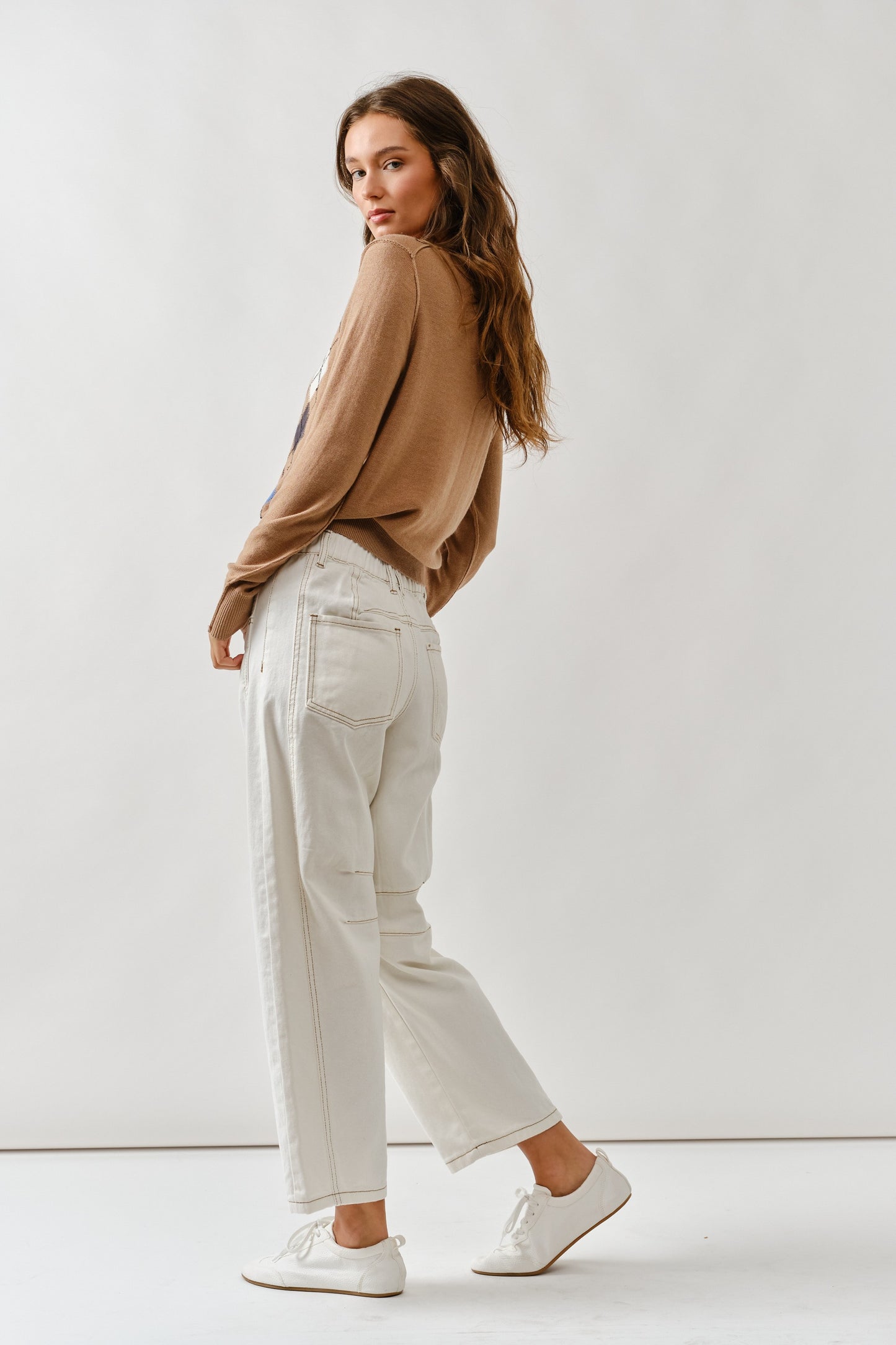 Allie Relaxed Fit Argyle Sweater Cardigan