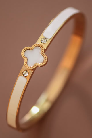 18K Waterproof Non-Tarnish Stainless Steel One Clef Bangle