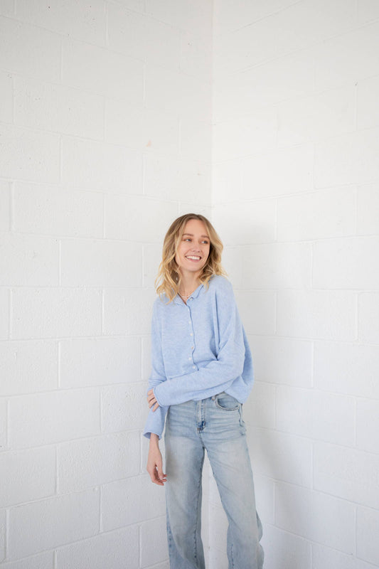 PRE-ORDER* Abby Rose Sky Blue Piper Cardigan *SHIPS 6/4/25