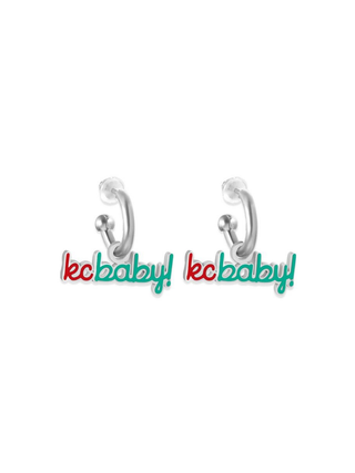 Script KC Baby Huggie Hoops