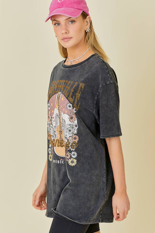 Acid Wash Nashville Graphic Tee