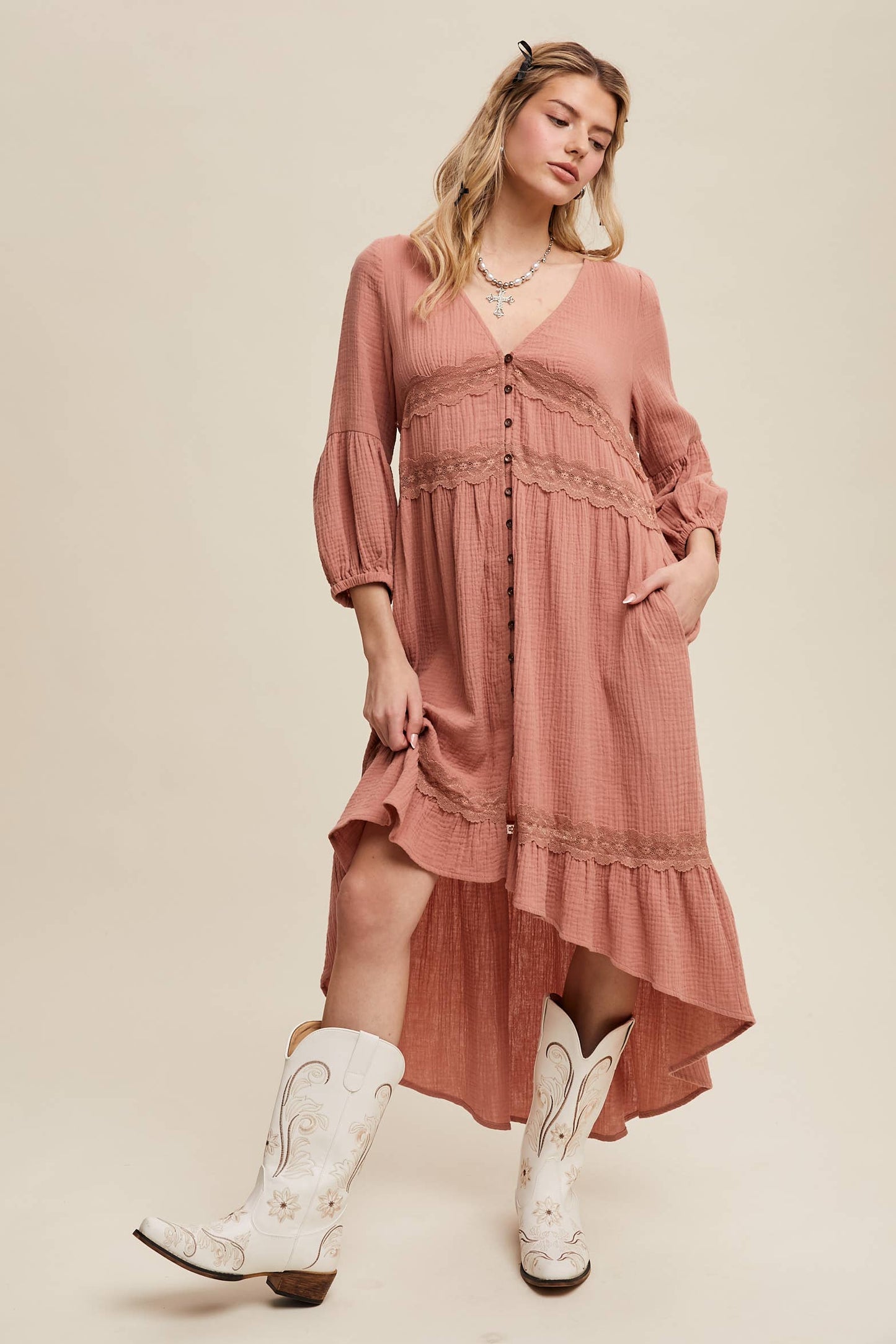 Brenen Boho High-Low Dress