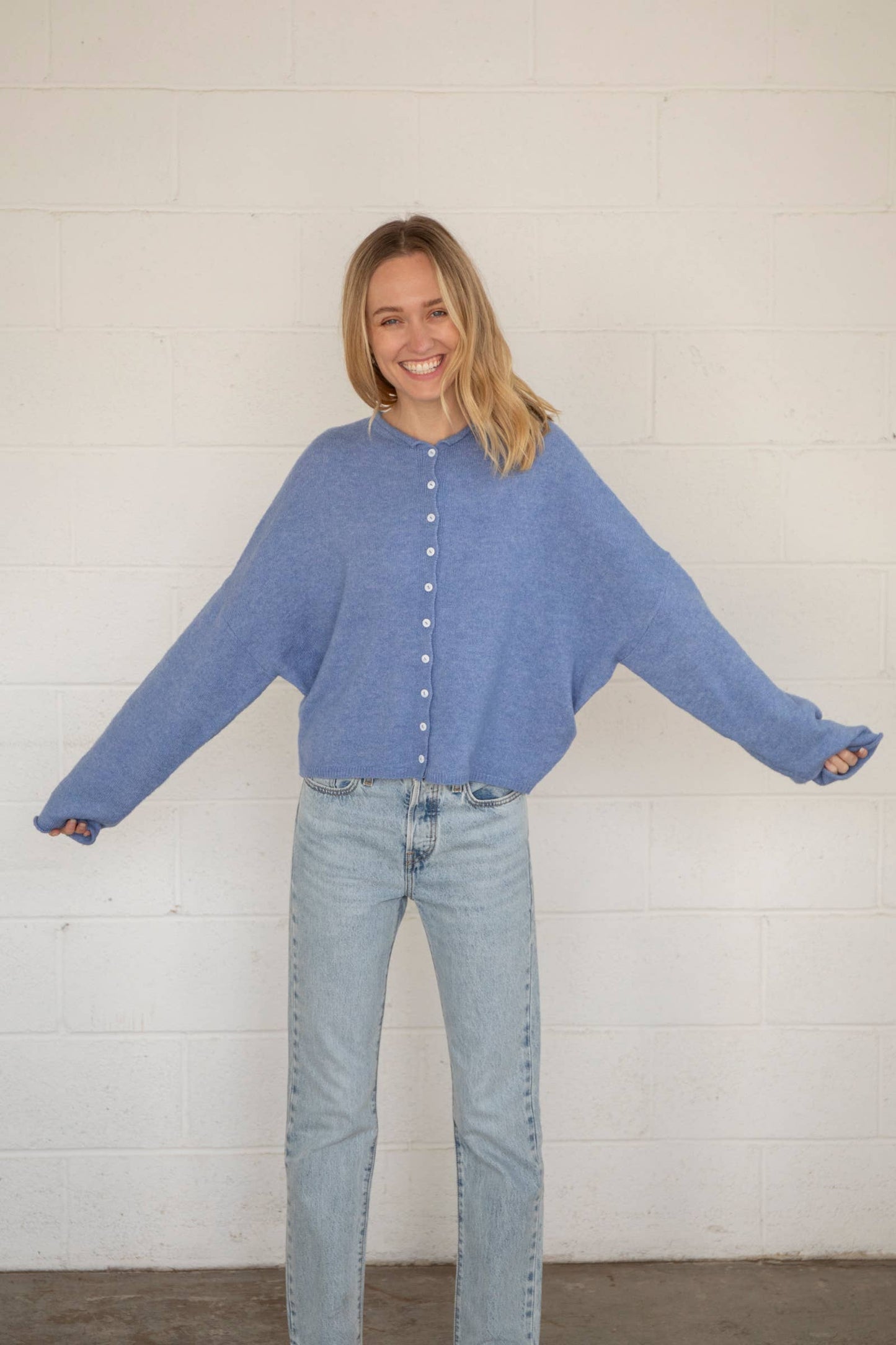 Abby Rose Dusty Blue Piper Cardigan *Preorder Ships 10/30