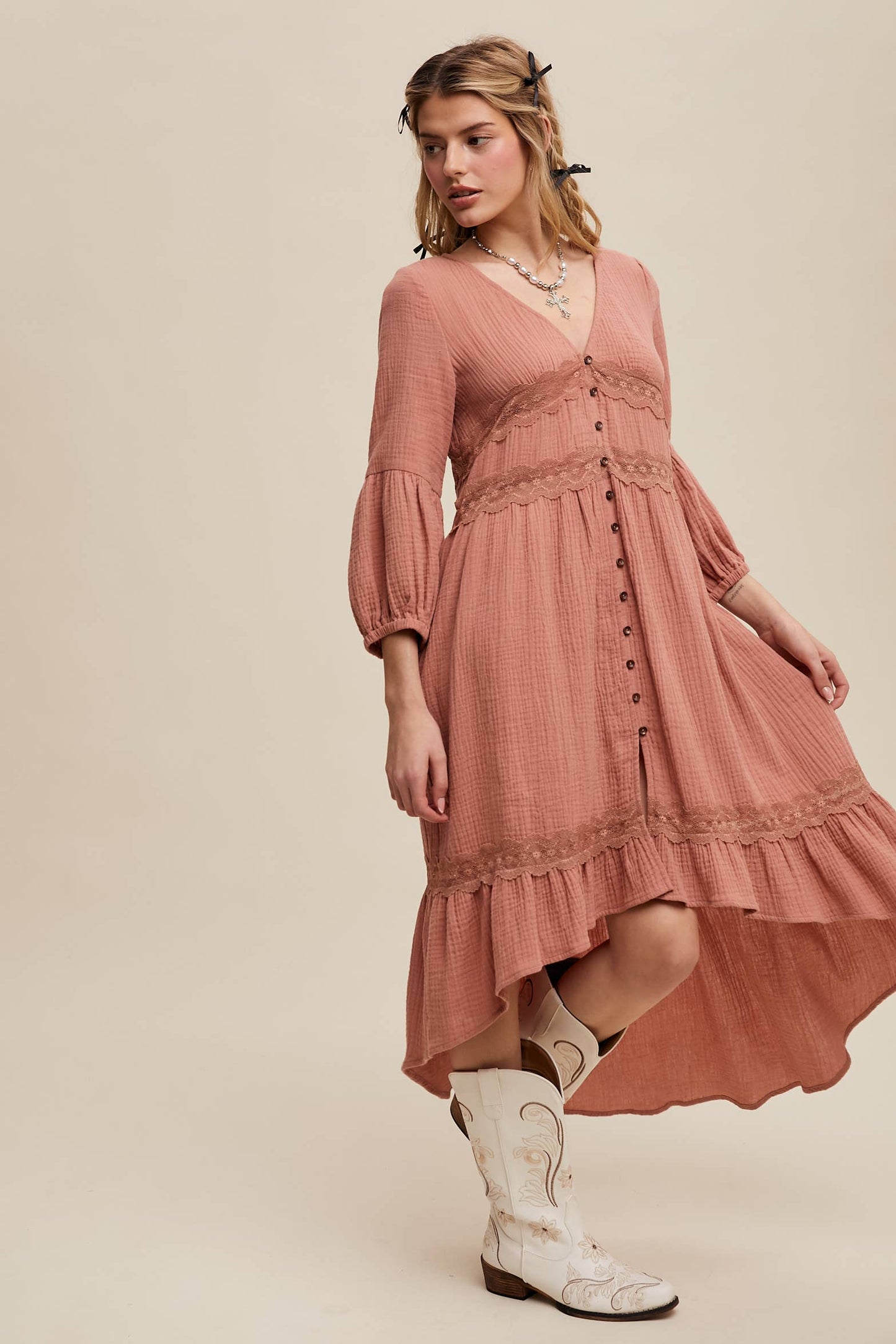 Brenen Boho High-Low Dress