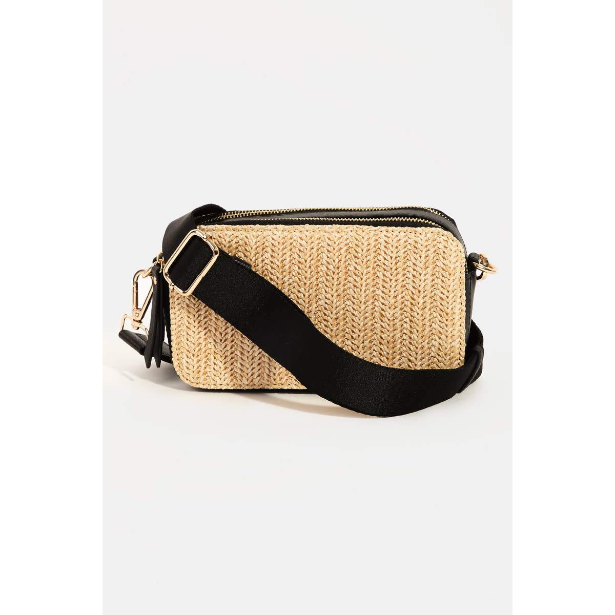 Rectangle Crossbody Straw Bag