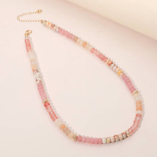 Nora Gold Accent Spacer Marbled Resin Beaded Necklace