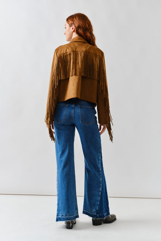 Franny Faux Suede Fringe Jacket