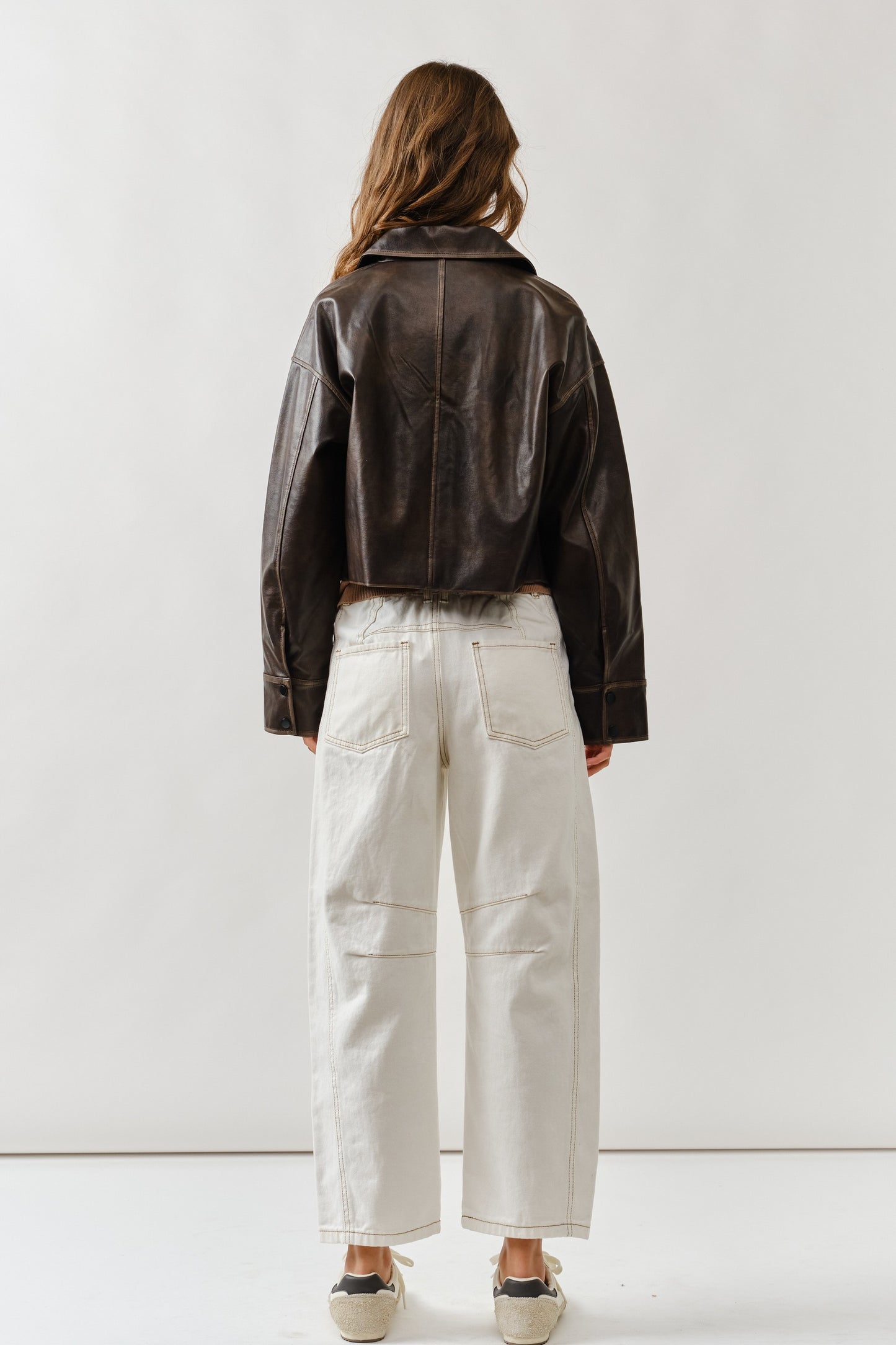 Vinny Vintage Washed Leather Jacket