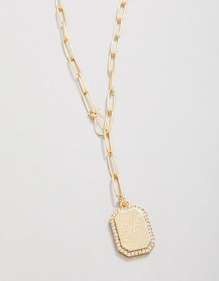 Bascom Drop Necklace 18" Crystal