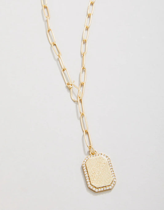 Bascom Drop Necklace 18" Crystal