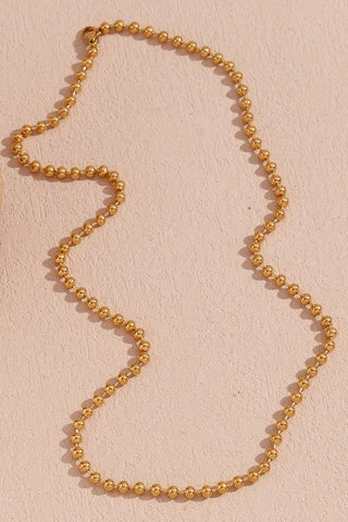 18K Stainless Steel Beaded Necklace