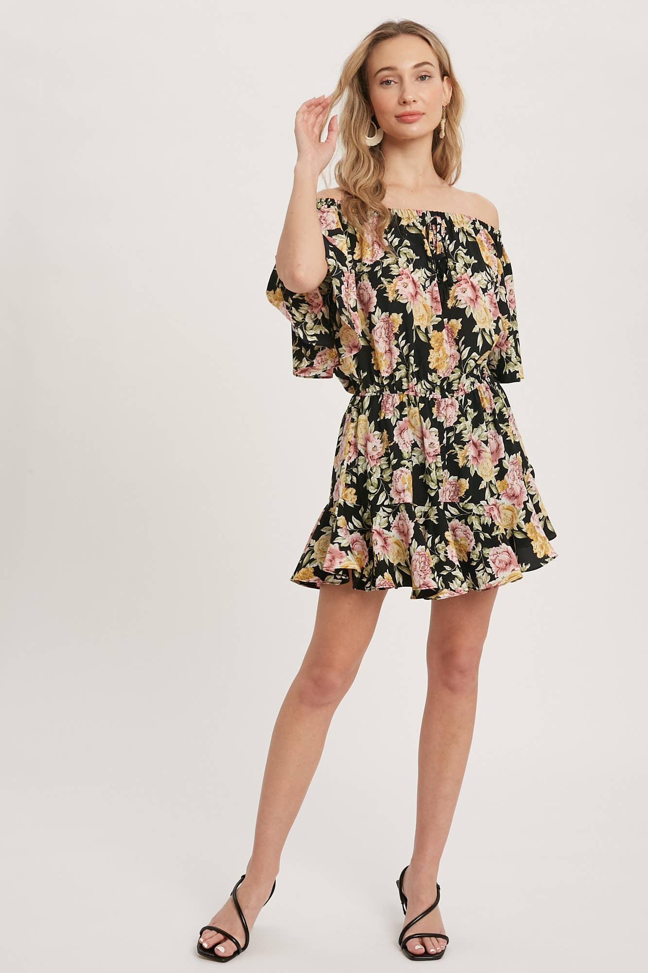 Floral Print Flare Romper