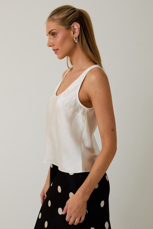 Billy Crushed Satin Top