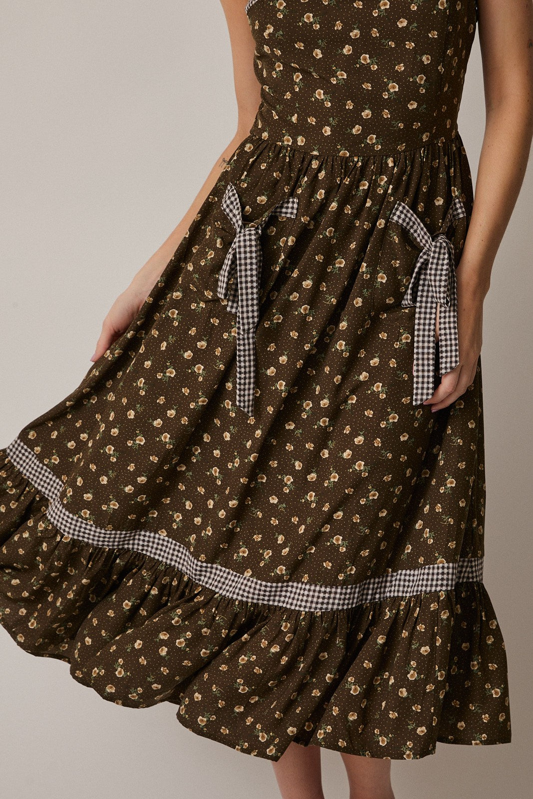 Billy Floral Apron Midi Dress