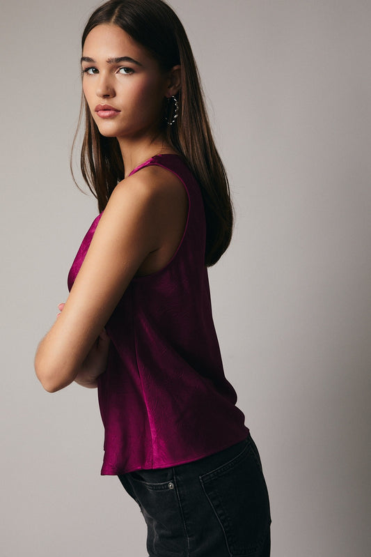 Billy Crushed Satin Top