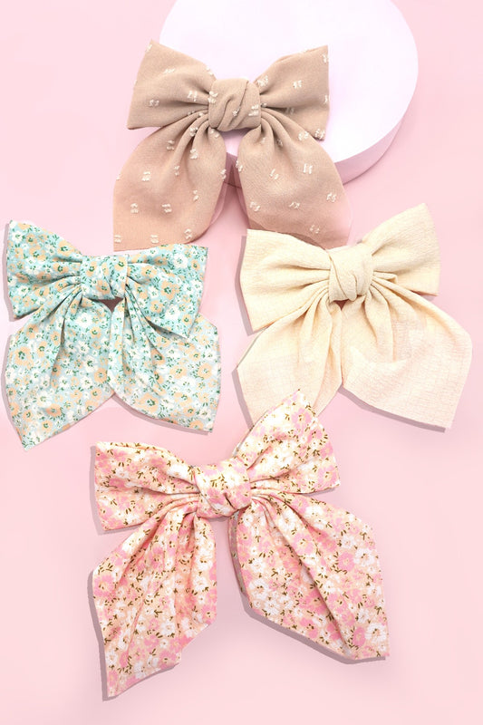 Pretty Ditsy Organza Ribbon Hair Clip