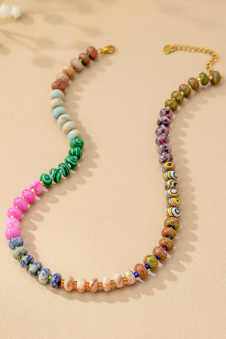 Agate Gemstone Beaded Necklace