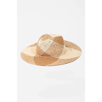 Two Tone Straw Braid Hat