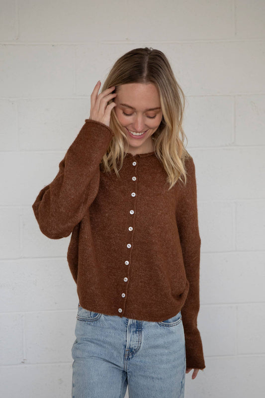 Abby Rose Brown Piper Cardigan *Preorder Ships 10/30