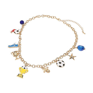 Soccer Theme Charm Necklace