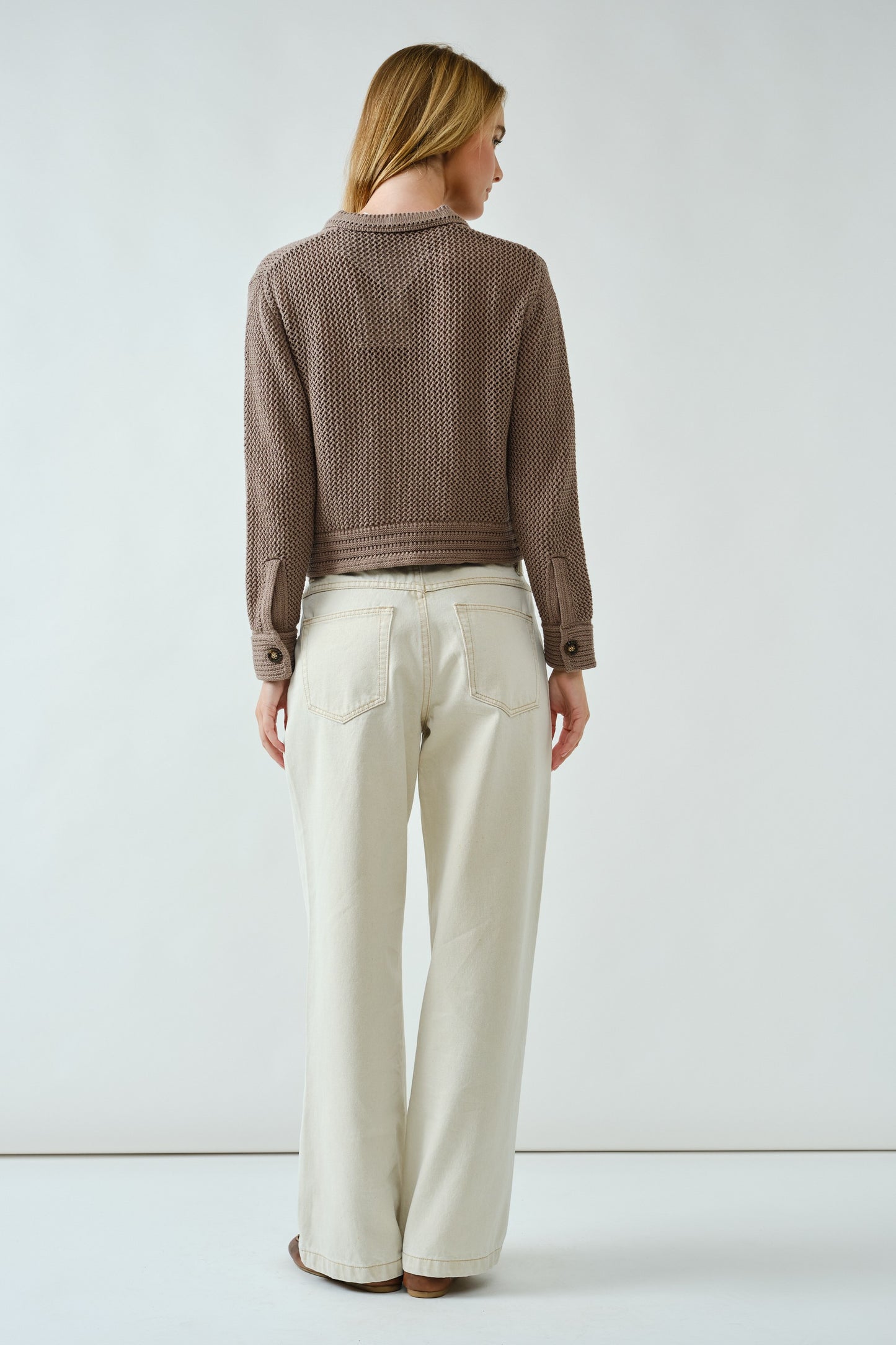 Candi Crocheted Sweater Cardigan