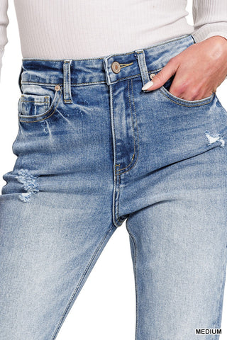 Vera HR Straight Cropped Denim Jeans