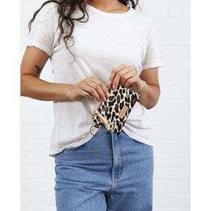 Mona Brown Leopard Pouch