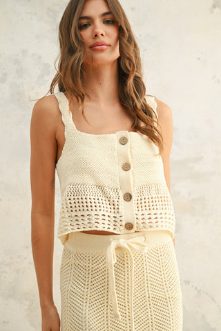 Isla Crochet Knitted Tank Top