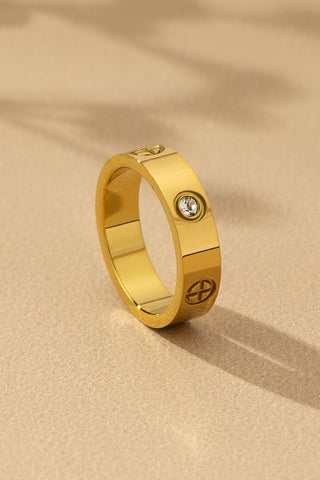 Non-Tarnish Stainless Steal Cz Ring