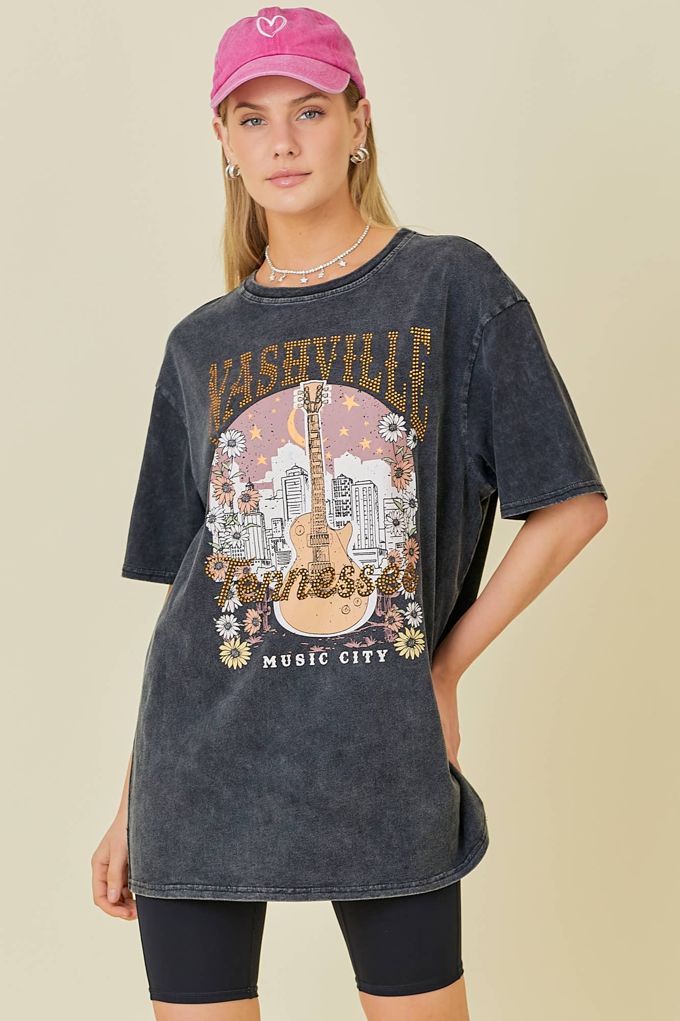 Acid Wash Nashville Graphic Tee