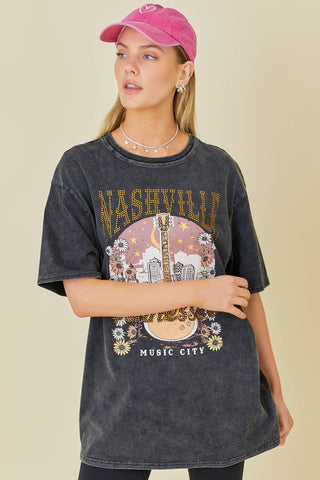 Acid Wash Nashville Graphic Tee