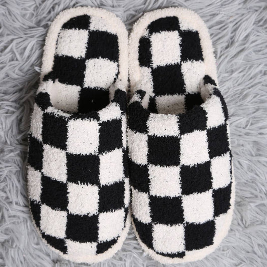 Checkerboard Luxury Slippers