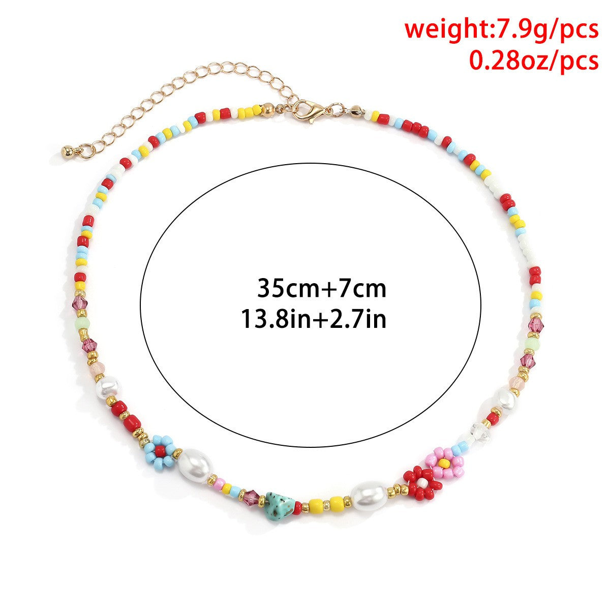 Iris Daisy Pearl Necklace