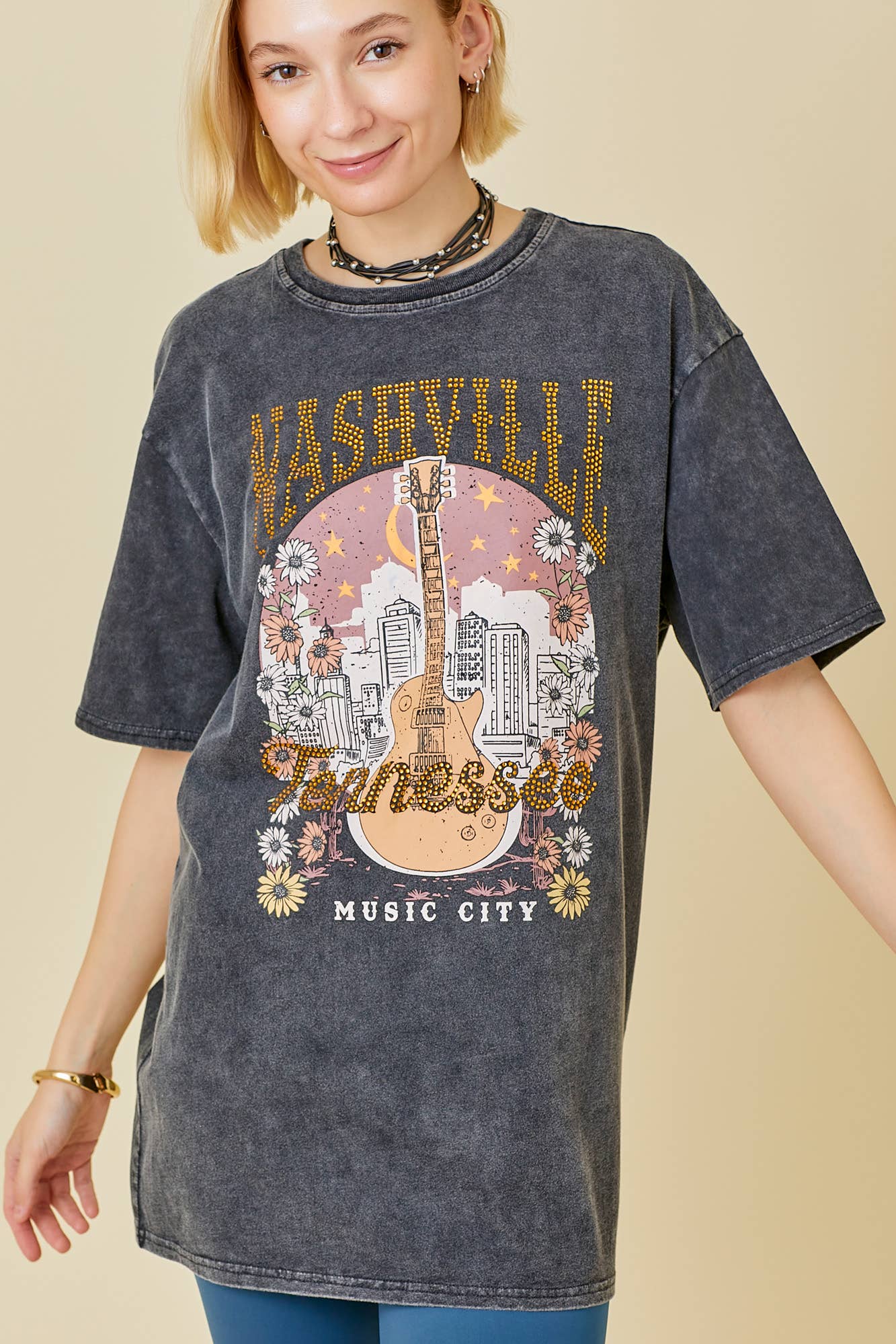 Acid Wash Nashville Graphic Tee