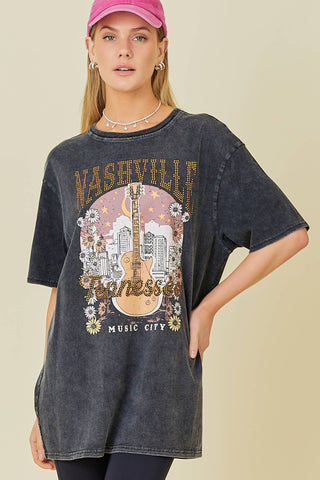 Acid Wash Nashville Graphic Tee