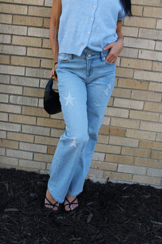 Taylor Starboard light wash straight leg denim