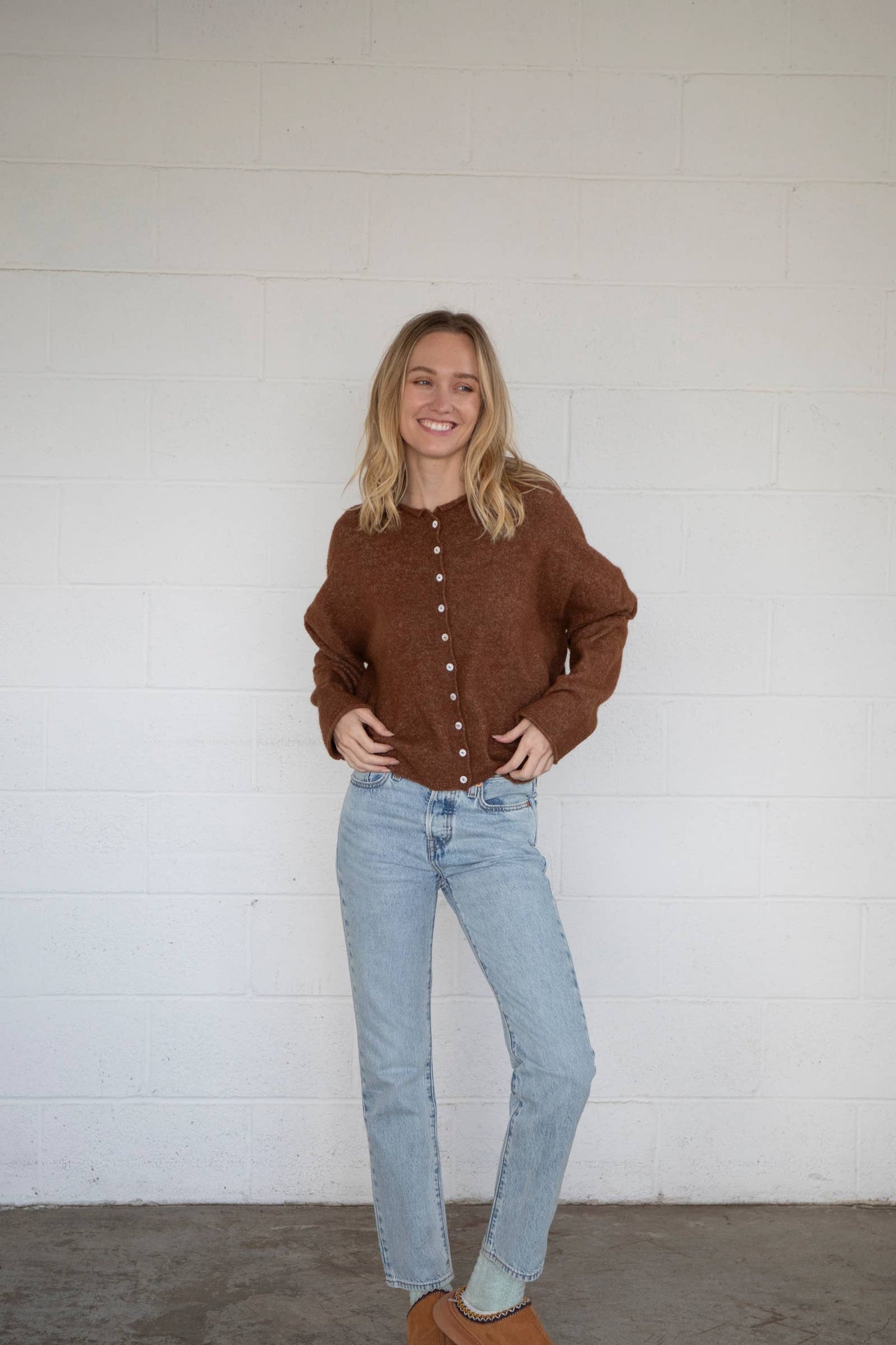Abby Rose Brown Piper Cardigan *Preorder Ships 10/30
