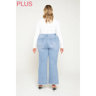 Curvy Lolas Super Soft Wide Leg Mica Jeans