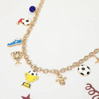 Soccer Theme Charm Necklace