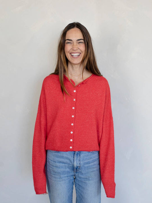 Abby Rose Red Piper Cardigan *Preorder Ships 10/30