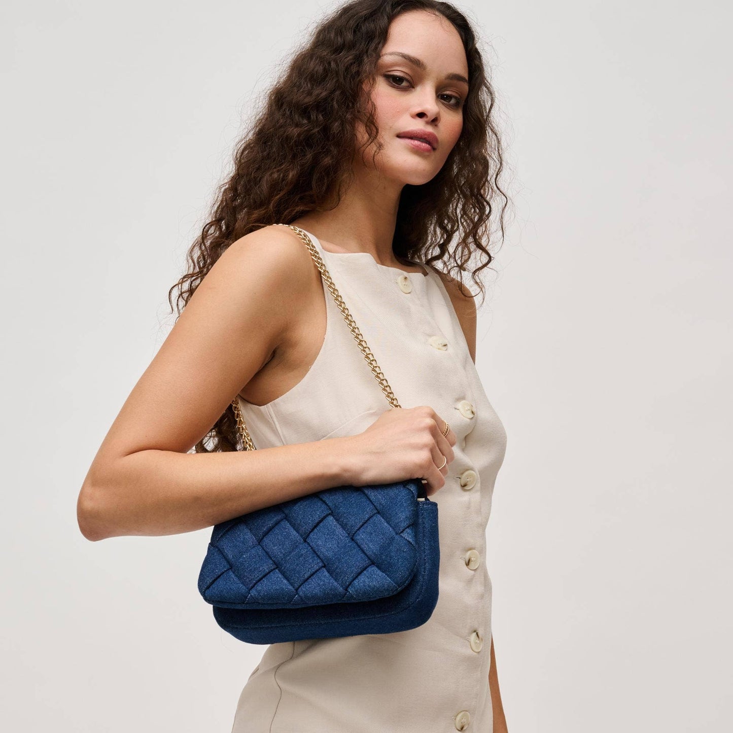 Giselle Denim Woven Crossbody