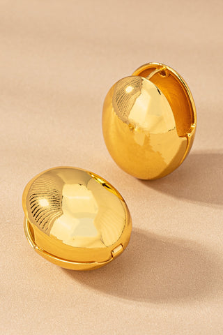 Large Premium Stainless Steel Eggshell Earring