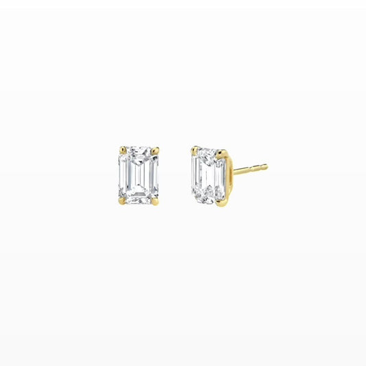 Emily Studs- Emerald Cut