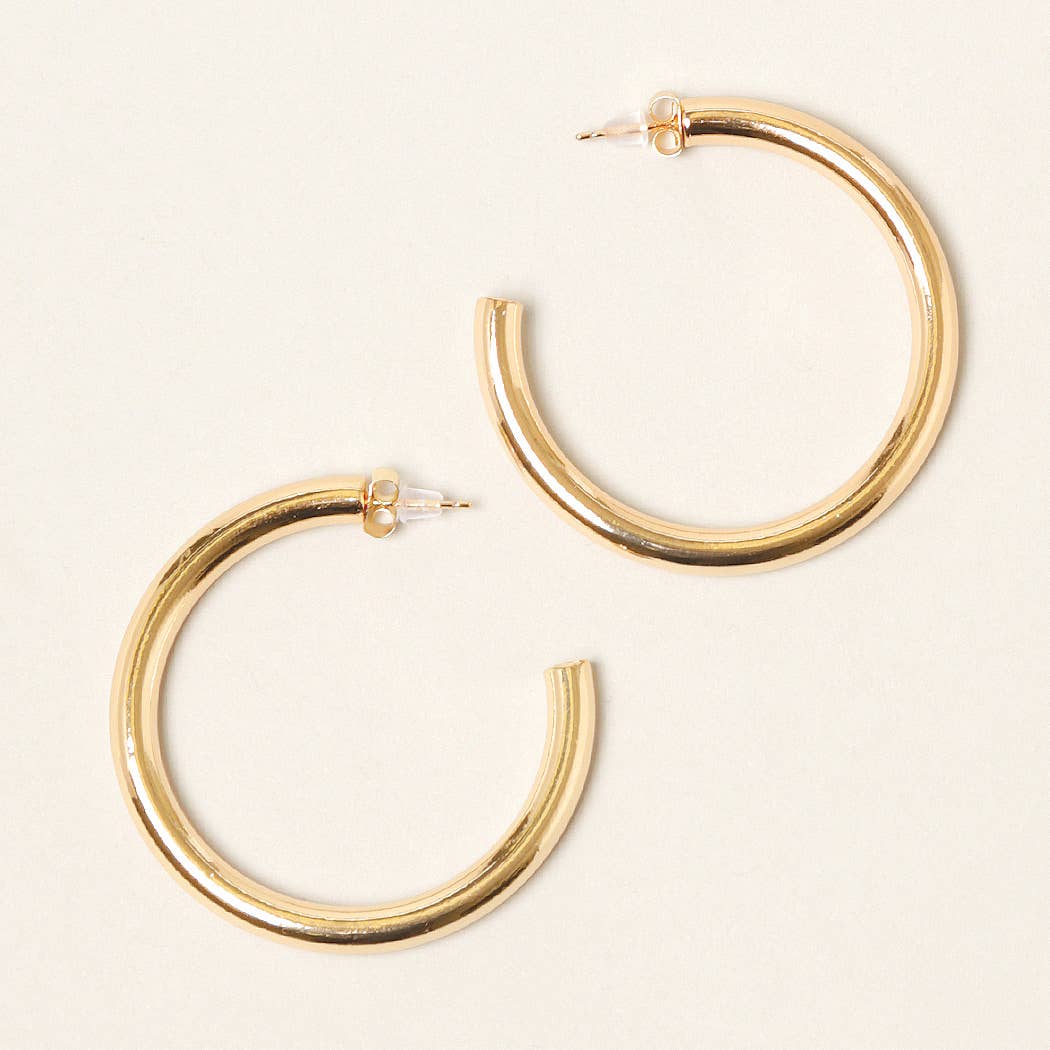 14K Gold Dipped Hoop Earrings