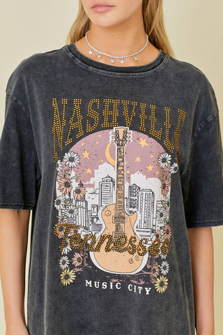 Acid Wash Nashville Graphic Tee